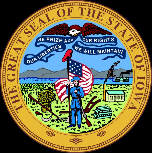 Iowa Great Seal by Fun With Flags